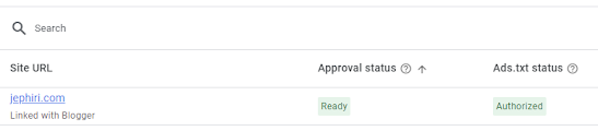 site ready to show ads